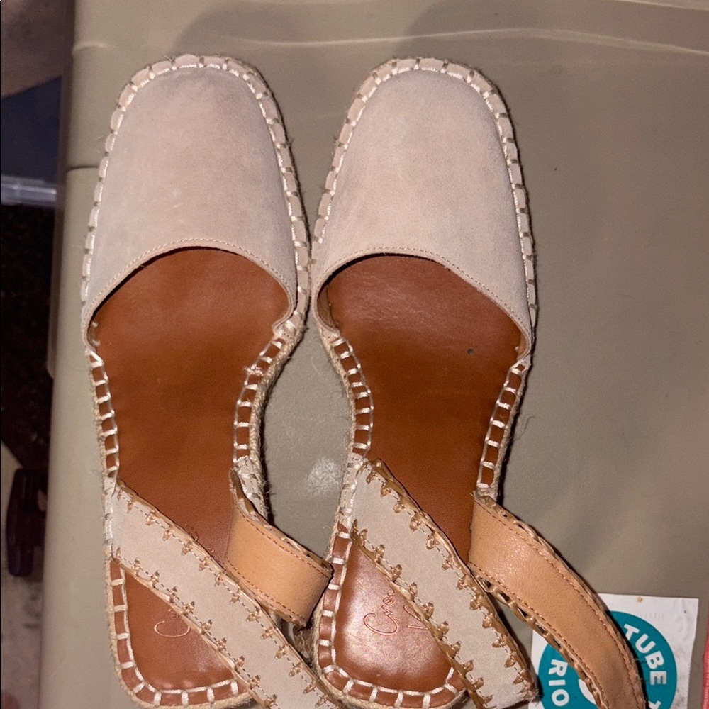 Crown Vintage Cream and Tan Espadrilles